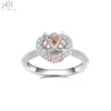 18K Solid White Gold