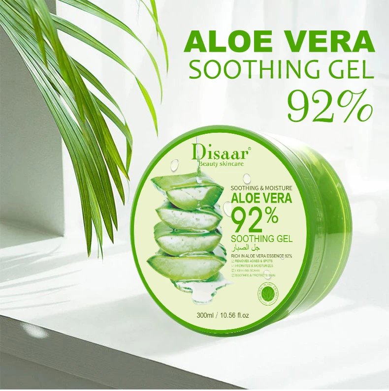 Disaar Organic Aloe Vera Natural Moisturizing Anti-Acne Aloe Vera Gel for Face Skin Care After Sun Repair