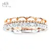 18K Solid White Rose Gold