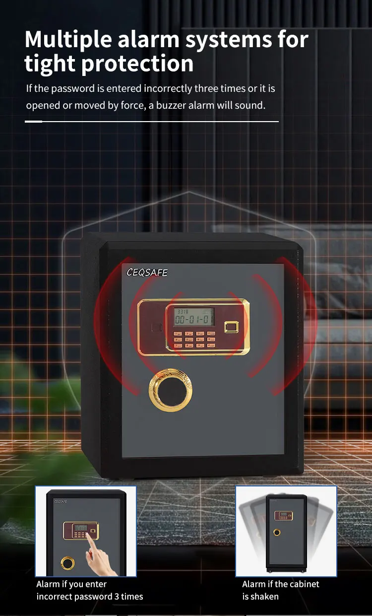 CEQSAFE American High Security Electric Digital Lock Home Fireproof Safe Box details