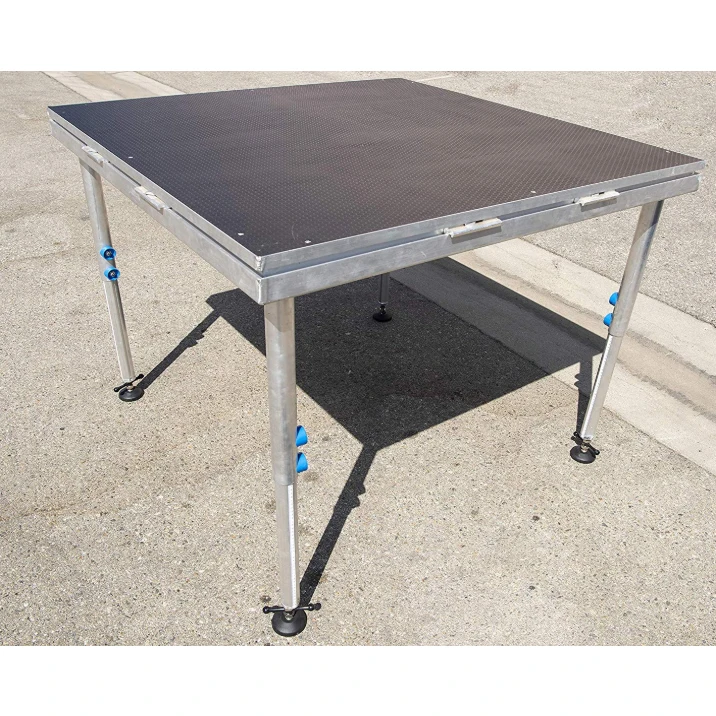 4' X 4' Portable Stage Platform Modular System With Height Adjustable Riser (24" - 39")