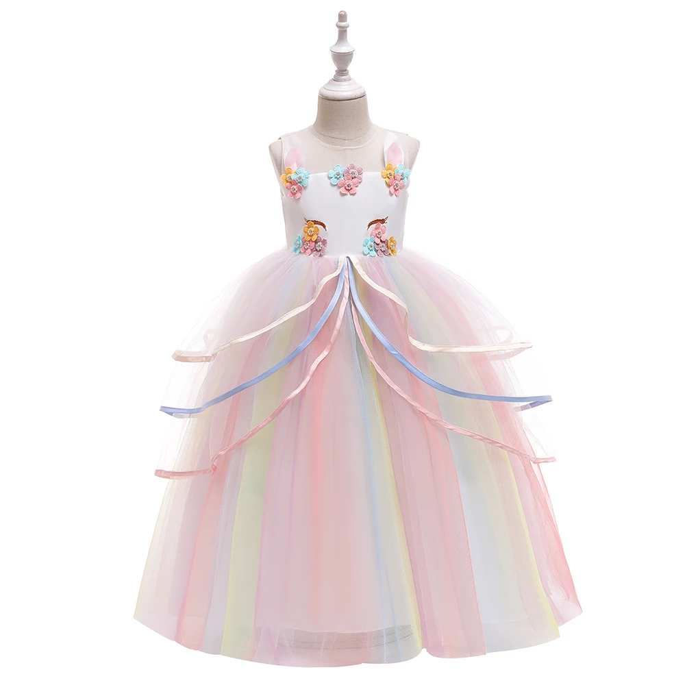 MQATZ Rainbow Unicorn Party Dresses Perfect for Children
