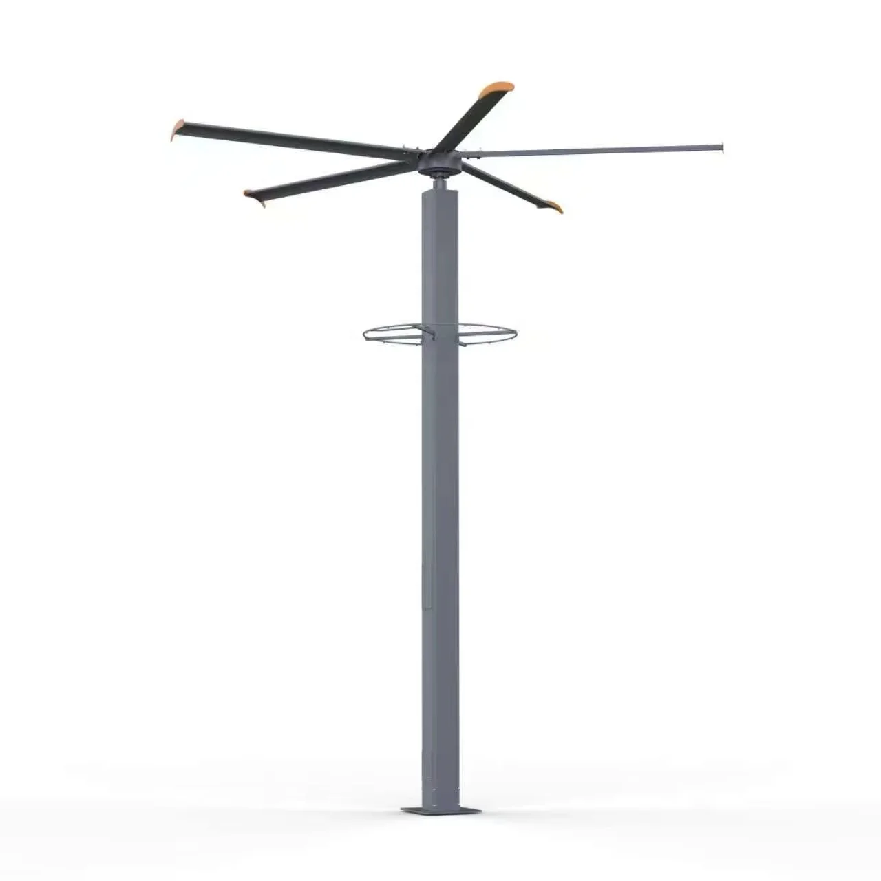 12ft 3.7m Pmsm Motor  Giant Fan Spray HVLS Vertical Fan Pole Mist Fan