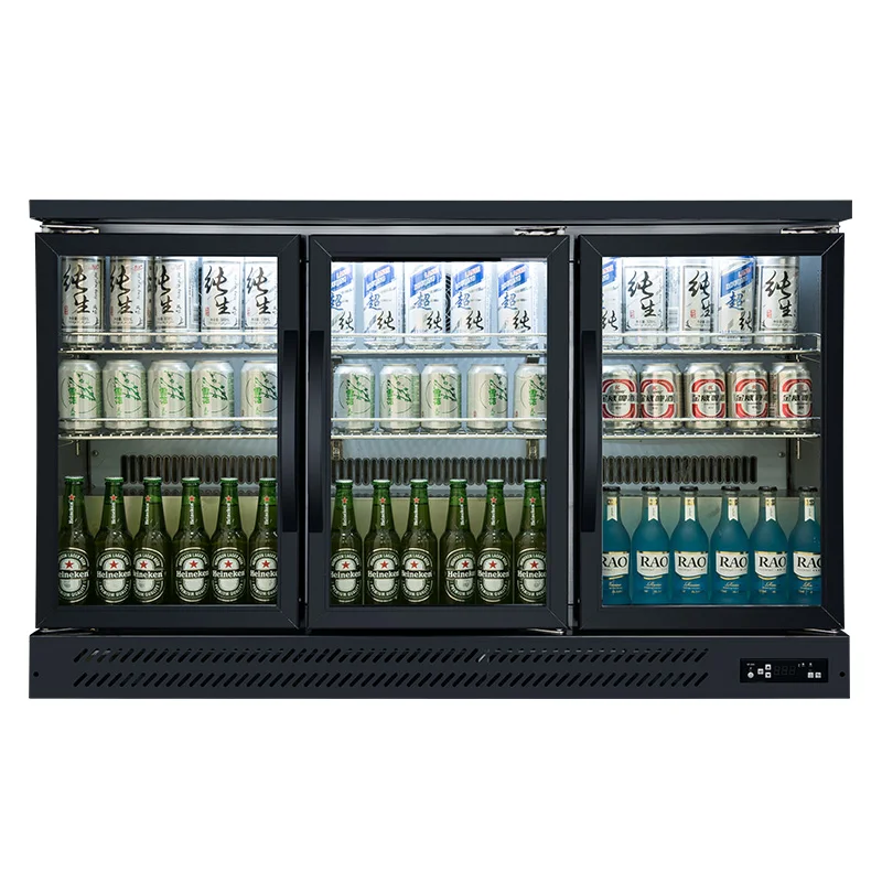 Table Top Back bar Fridge Freezer Triple Glass Door Back bar Cooler