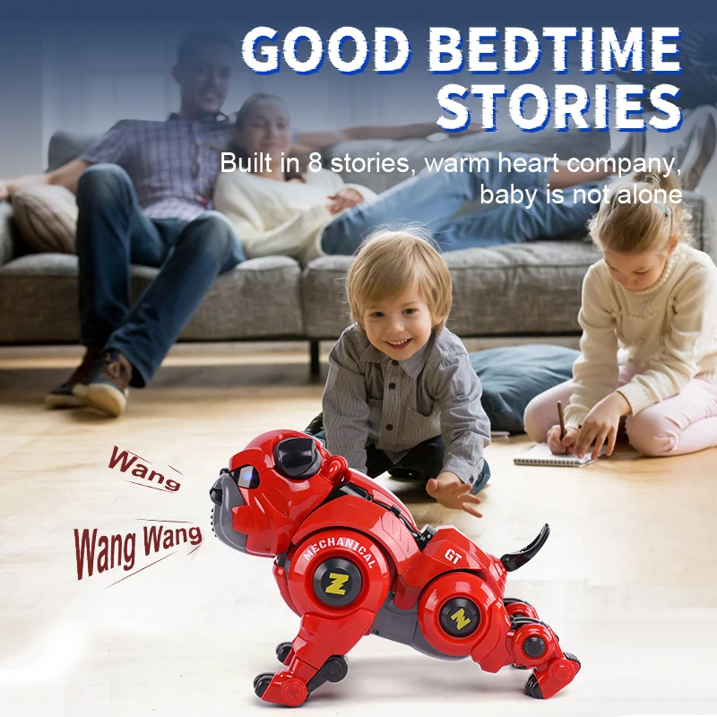 Global Funhood Remote Control Robot Dog Bulldog Toy with Touch Function Touch Control Rc Dog Robots Toys for Kids Mini Pet Dog