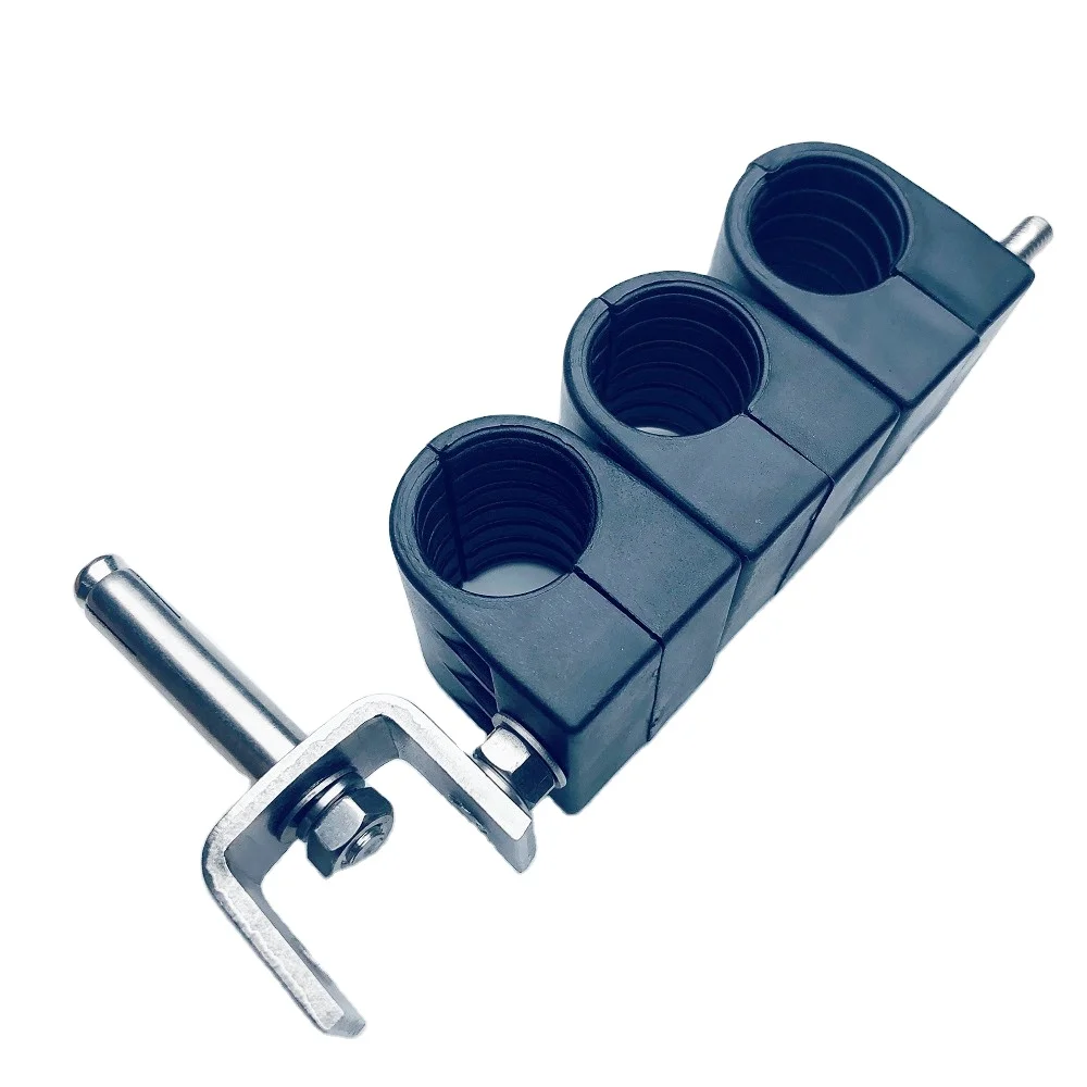 Wall Attachment 1-5/8 3Way Feeder Cable Clamp,1/4 1/2 7/8 1-1/4 1-5/8 Feeder Cable Clamp