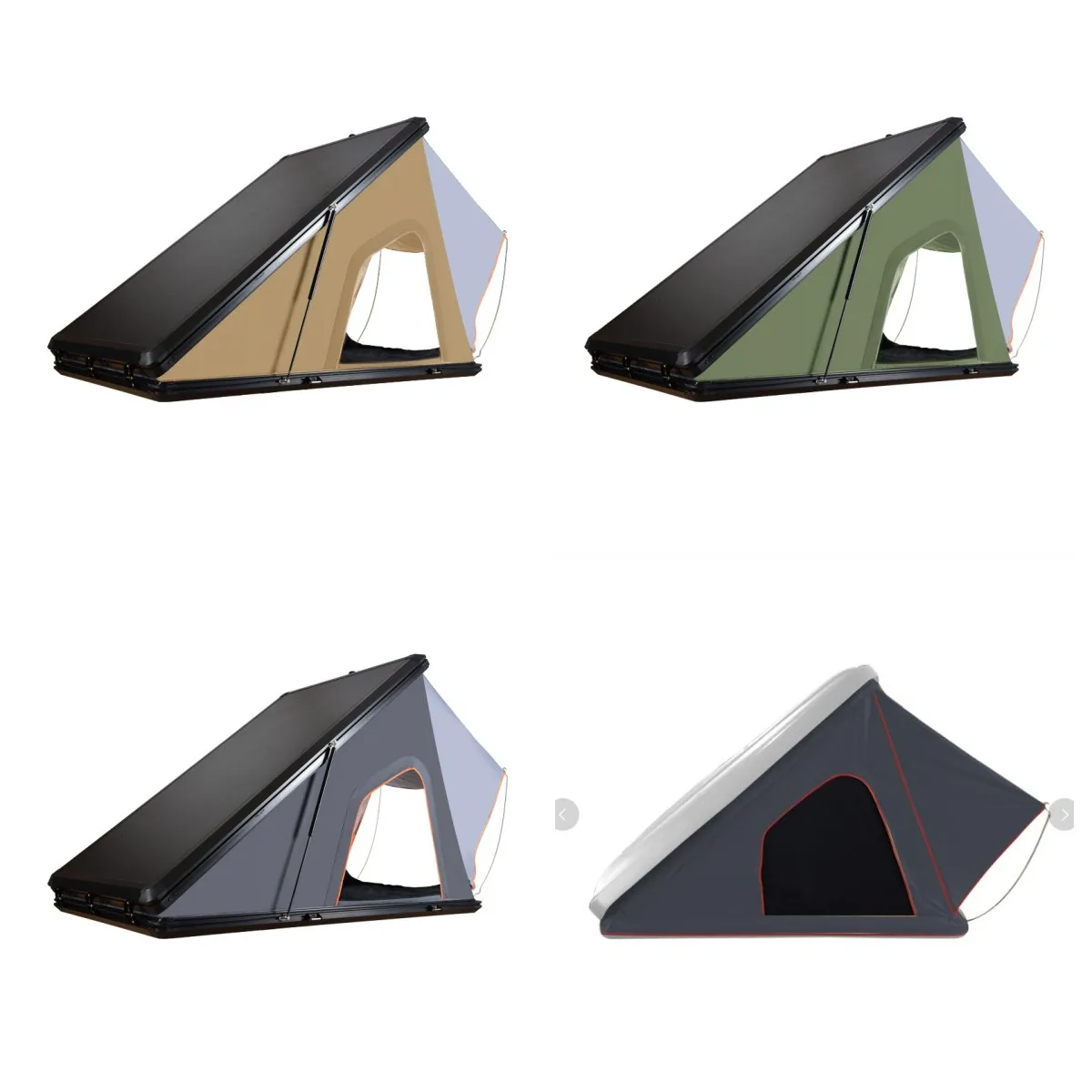 Camping Aluminum 4 Person Roof Top Tent Car Rooftop Tent Triangle ...