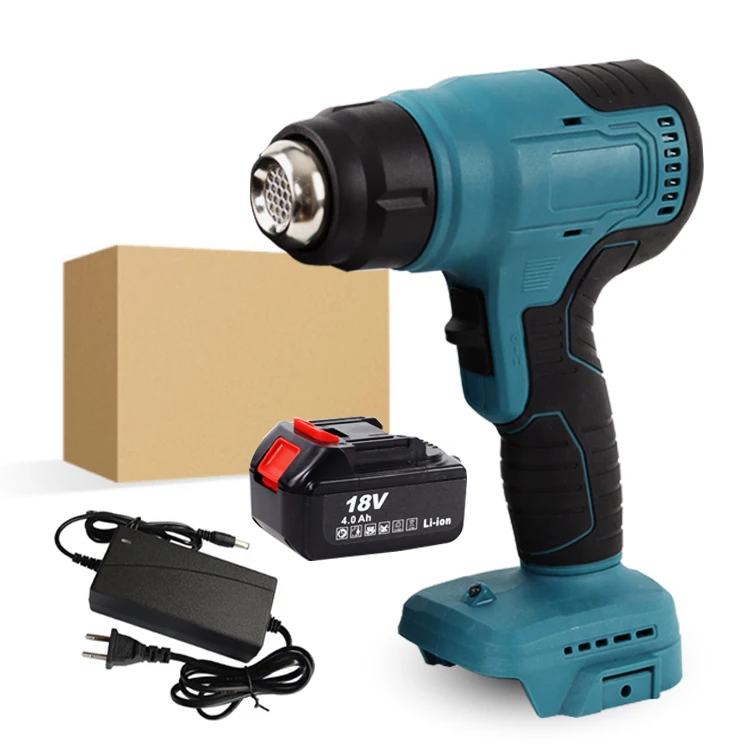 Factory Price Cordless Power Tools 21V Cordless Rechargeable Battery Heating Heat Gun Tool Hot Air Gun Wireless Heat air Gun