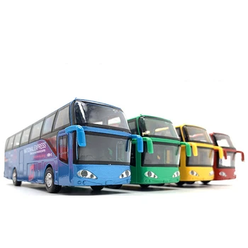 Toys New Arrive High Quality 1:32 Double Deck Coach Model Alloy Die Cast Bus Car Toy With Light And Music Toy Bus