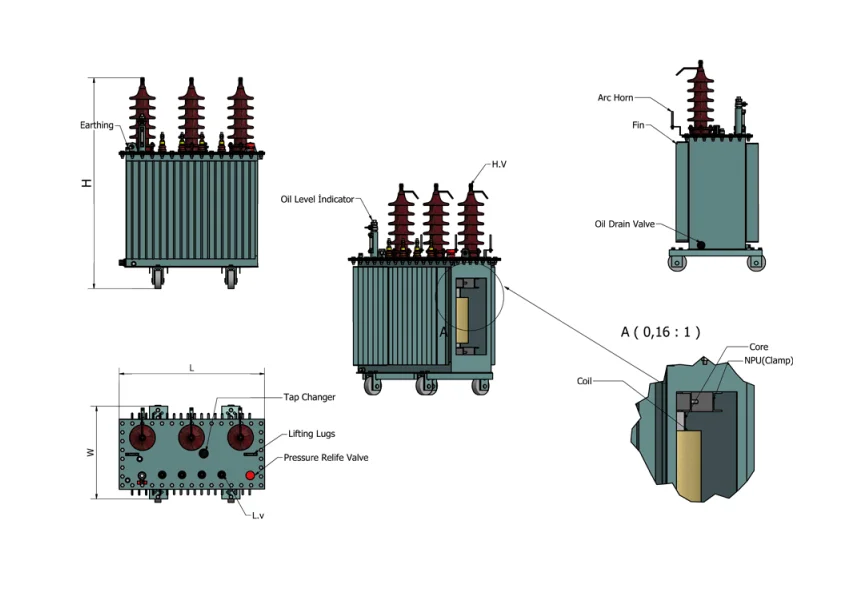100KVA Three Phase Oil Transformer High Voltage Transformer 100KVA Three Phase Oil Transformer High Voltage Transformer