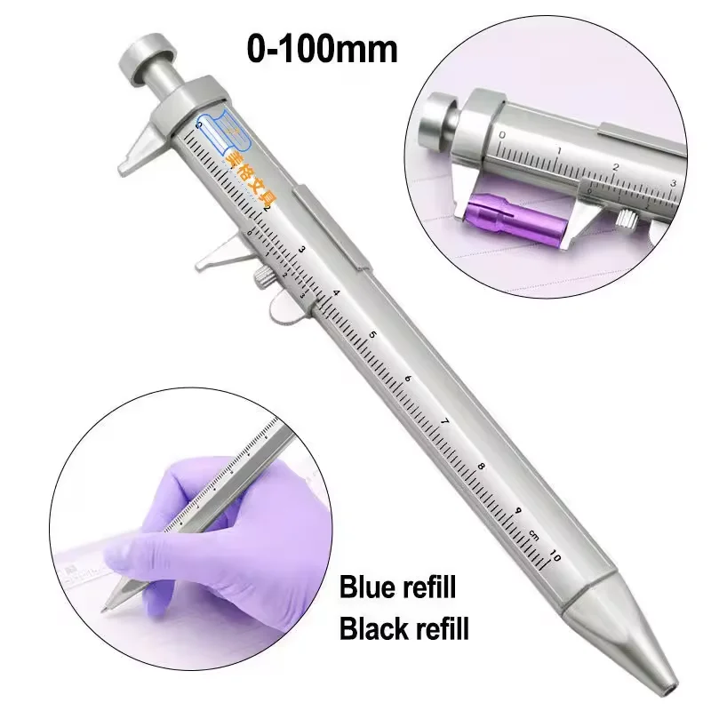 Stationery Ballpen Pen Cursor Caliper Scale Ruler Multifunction Ballpoint Pen School Office Supplies Gifts Writing Pens