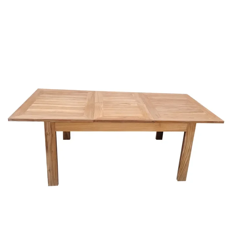 Factory Custom Teak Wood Extendable Dining Table Set 6 8 Seater Teak Outdoor Furniture