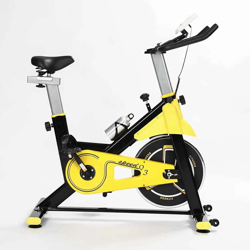 Indoor Spinning Bicycle Ultra-Quiet Exercise Bike Home Cycling Bike Sports Fitness Equipment Aerobics Training Device Direct Belt Driven 6Kg Flywheel Black Adjustable 