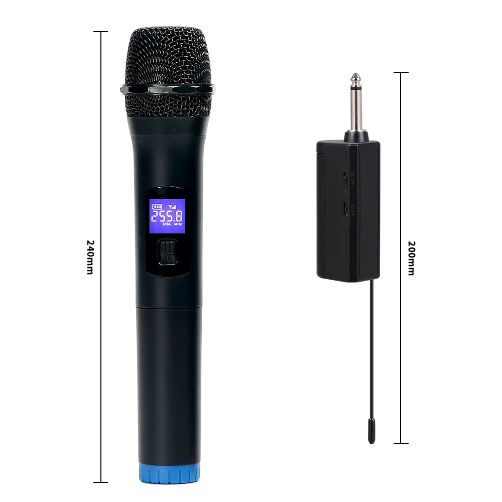 BOMGE Uhf Wireless 1 Handheld Microphone System Module with 1receiver for Audio