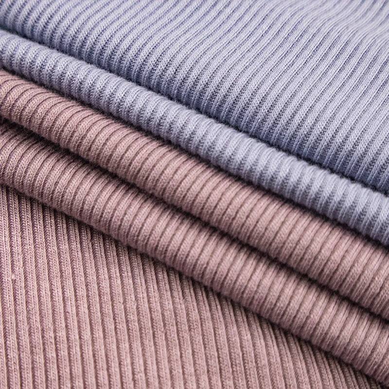 2*2 высокоэластичная ткань из спандекса в рубчик, бесшовное плетеное мягкое дышащее нижнее белье, вискозная ткань для футболок и платьев