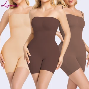 Custom logo Tummy Control Shapewear Strapless Women Strapless Body Shaper Plus Size Bodysuit Shapewear for Women