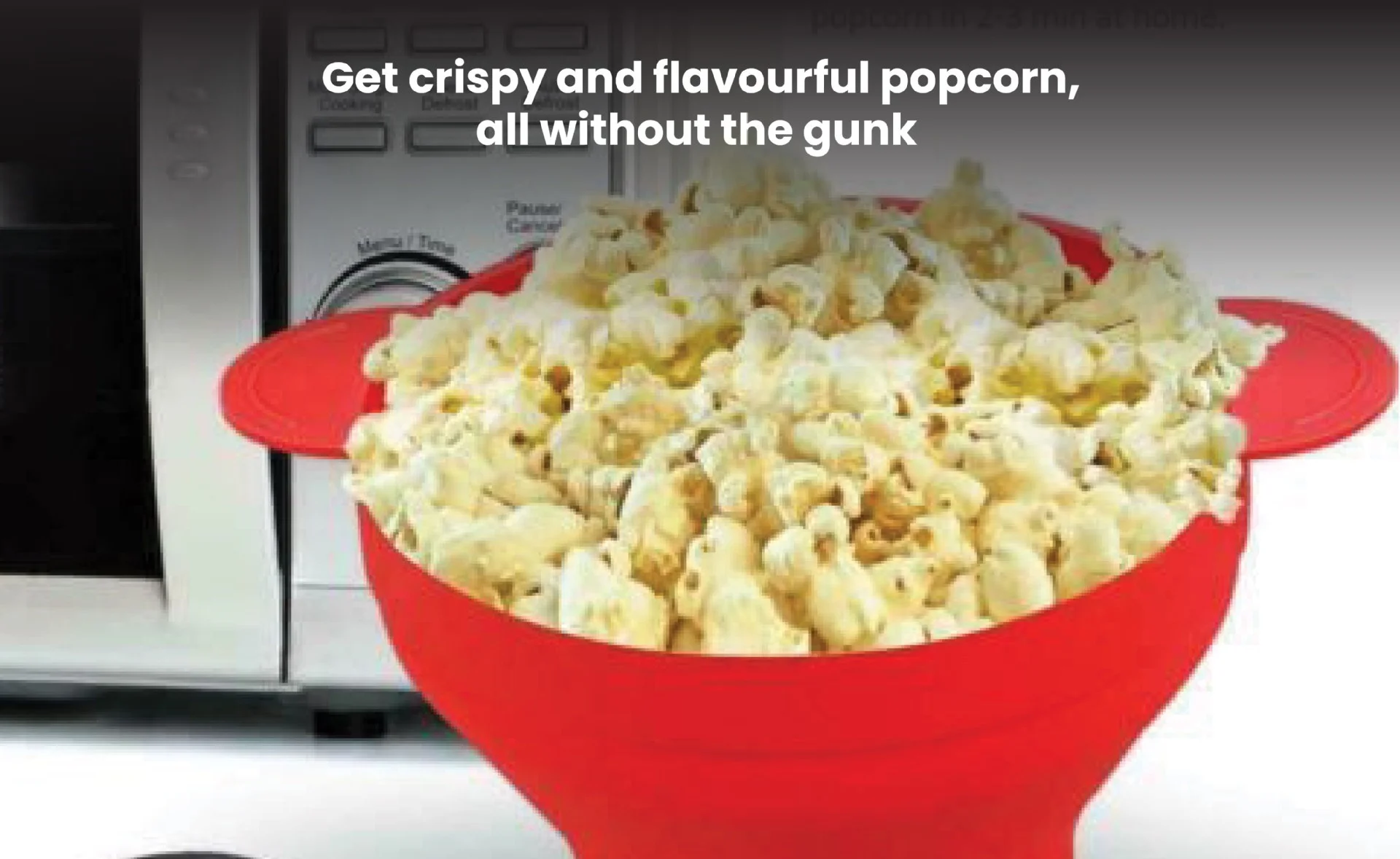 Foldable High Temperature Resistant Oven Safe Disposable Customized Silicone Tableware Microwave Popcorn Bucket details