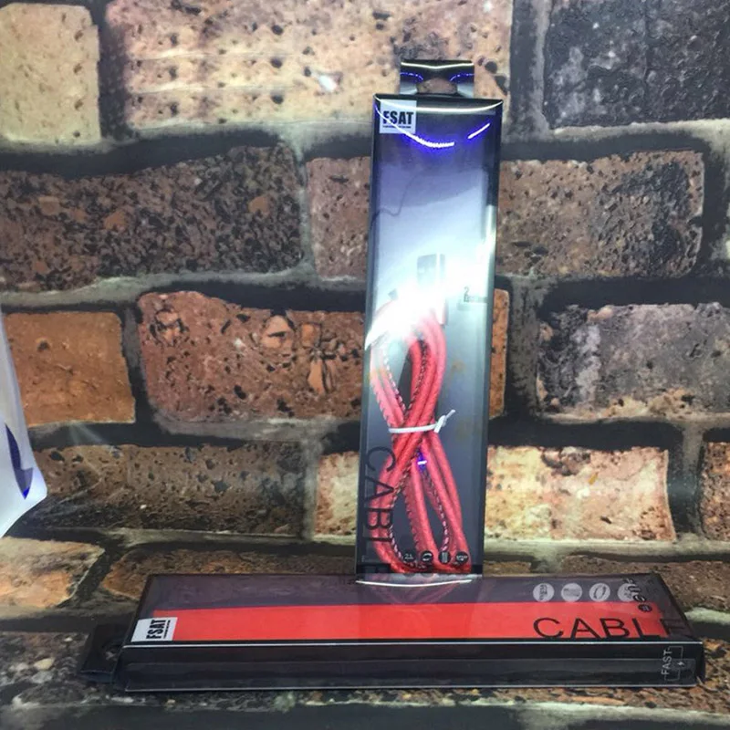 
 Индивидуальный USB-кабель для передачи данных, ПВХ упаковочная коробка для кабеля данных  