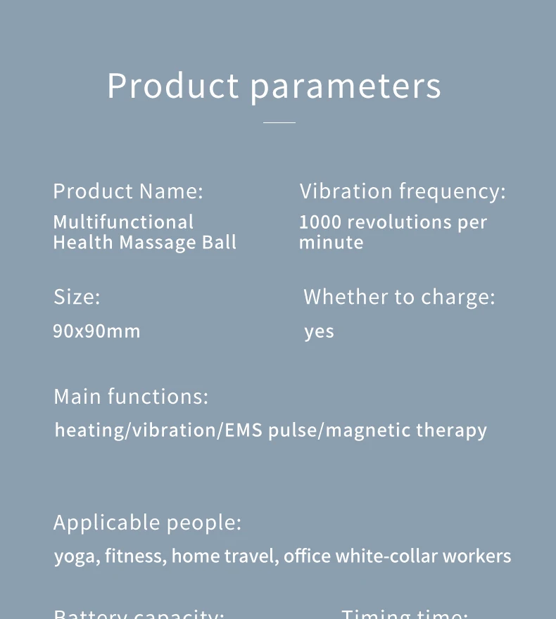 Best Seller Electric Rechargeable Battery Spiky Vibrating Yoga Massage