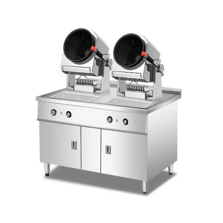 Restaurant Cooking Robot Cooker Chef Rotate Rotating Automated Wok Cooking Machine Induction Fry Fried Rice Machine