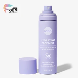 Private Label 80ml Outdoor Hydrating Watermelon Extract Hydrating Anti-Oxidation Sun Block Spf 50 Face Sunscreen Spray Mist