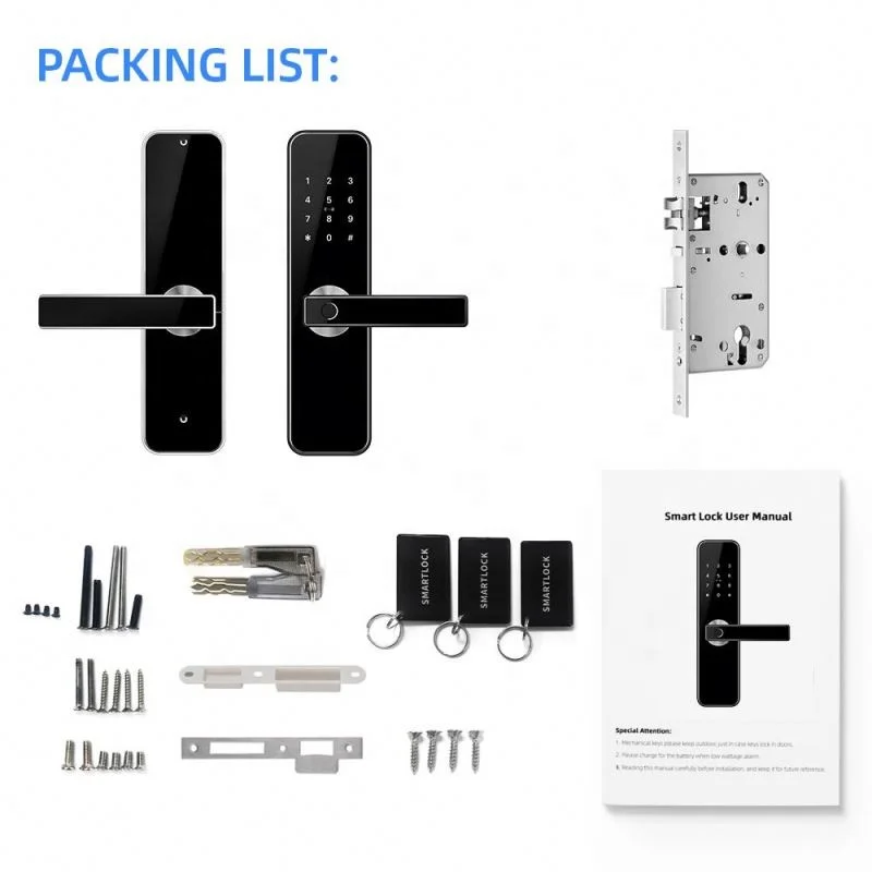 Smart Lock Fingerprint Password BLE Unlock App Control Smart Door Lock