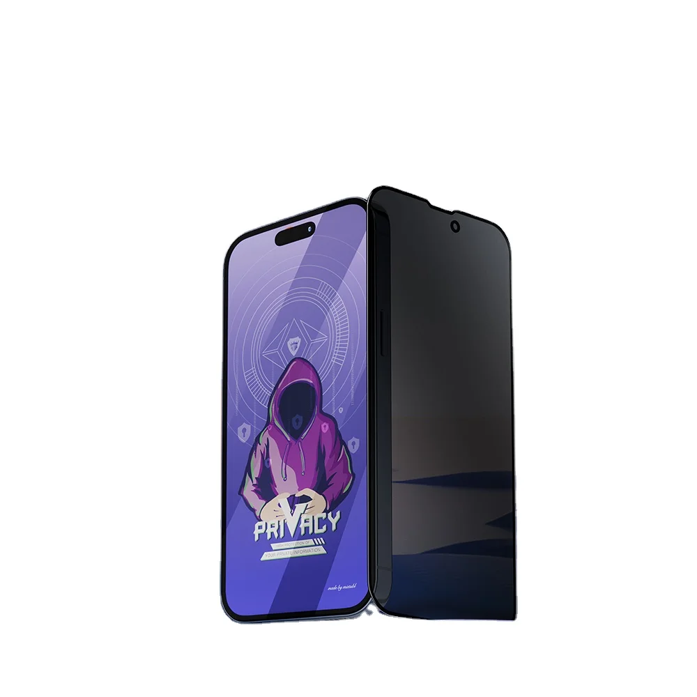 28°ESD AB glue  0.33mm high aluminum with dust-proof and anti-scratch HD anti-peeping tempered glass