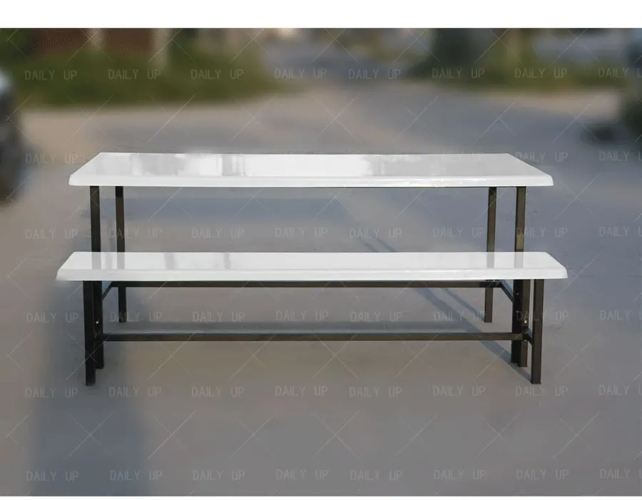 Dining Table And Chair Set 6 8 Seaters Removable Steel Frame Public Chair Desk And Chair Combo For School Canteen Restaurant