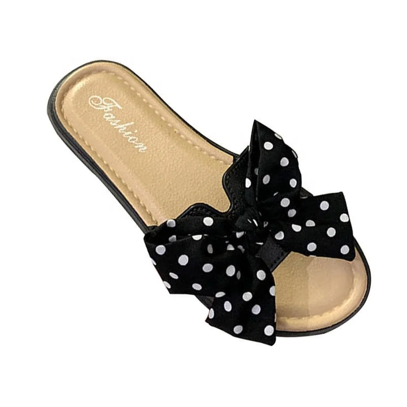 Fashion Ladies Polka Dot Flip Flop Slippers
