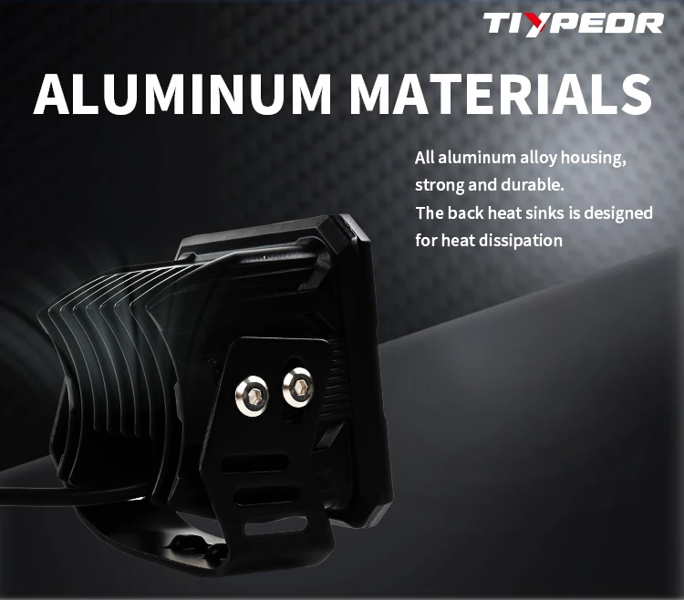 TIYPEOR Hot Selling High Quality Bright Work Light Upgrade Motorcycle Spotlight Combo Beam for Off-road Fog Auxiliary Headlight factory