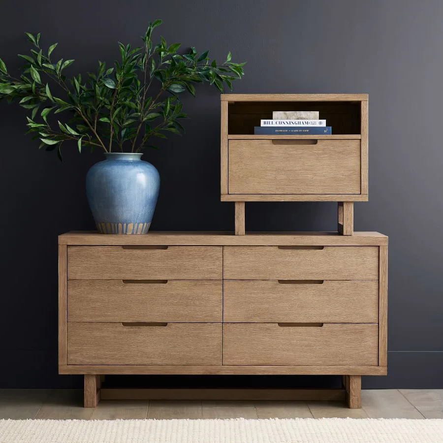2023品質保証 木製6段ドレッサー現代的モダンオーク材家庭用寝室家具 Buy Bedroom Dresser  Furniture,Dresser,6-drawer Dresser Product
