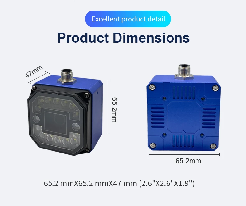 R1 Series Long Range Industrial Barcode Scanner 1d Qr Datamatrix Smart Reader Fast Scan Moving