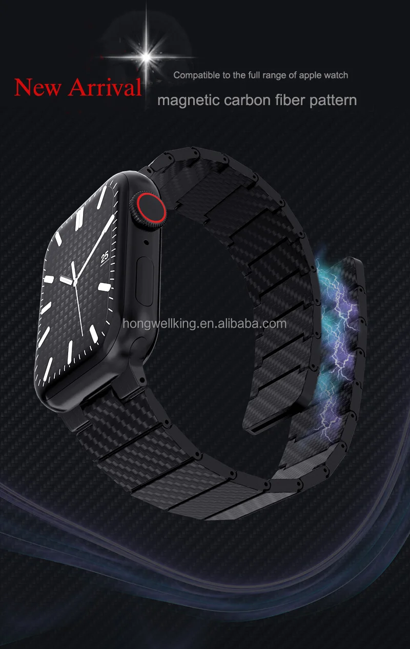 2023 New Arrival Easy To Wear Custom Carbon Fiber Apple Watch