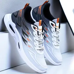 Summer New Ice Silk Breathable Mesh Sports Casual Shoes Men's Soft Bottom Non-Slip Lightweight Running Student Shoes Rubber