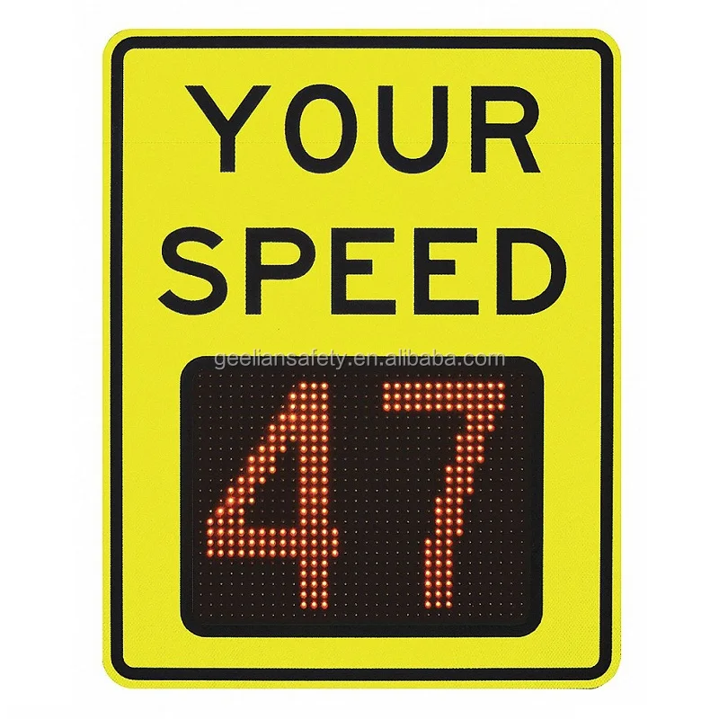 Road Safety Meter Sensor Limit Detector Display Sign Doppler Solar or AC Radar Speed Indicator Speed radar for Hockey
