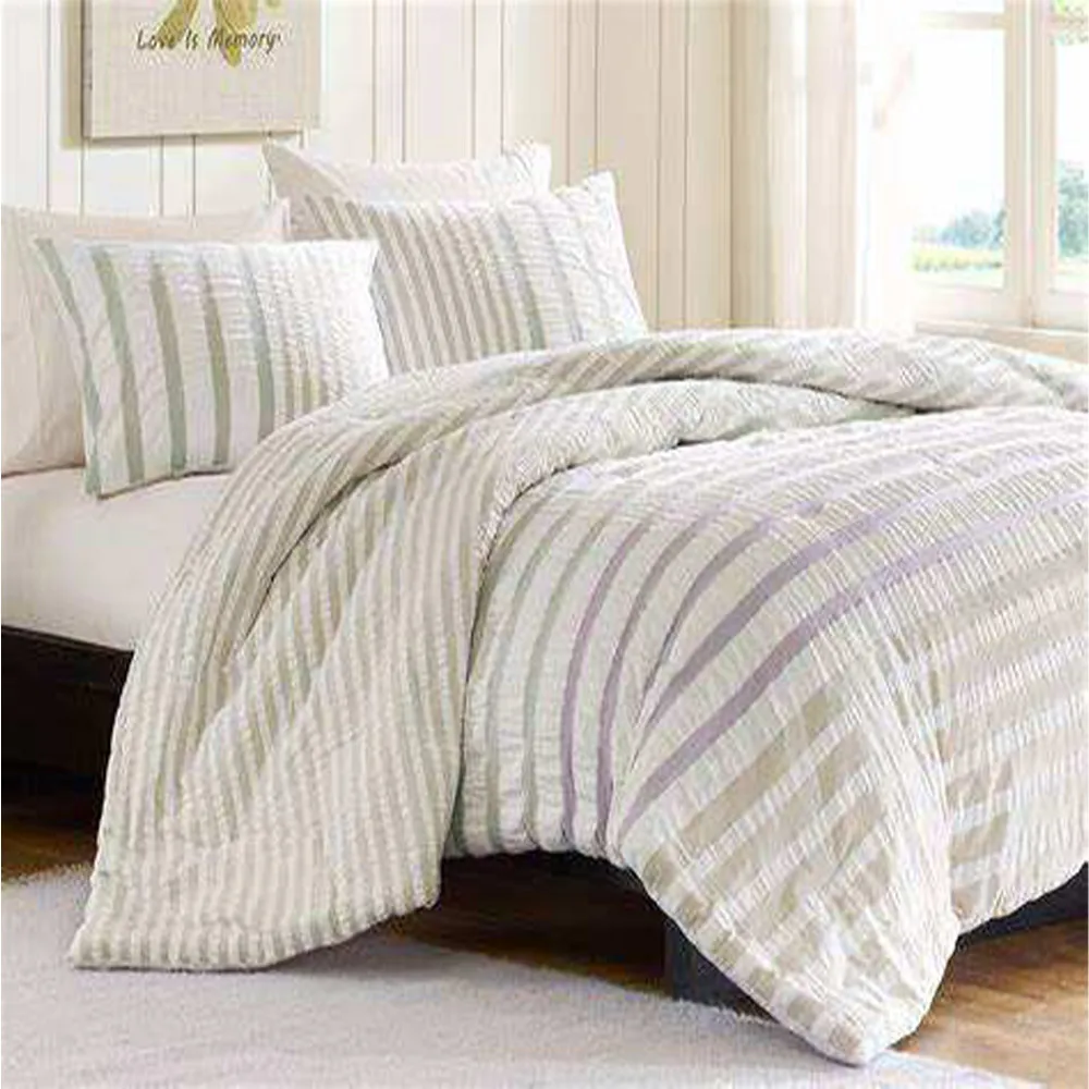 Set Katil Langsung Kilang Hotel Solid Bedspread Comforter Duvet 4 Pcs Set Katil Linen Musim Panas Quilt Coverlet