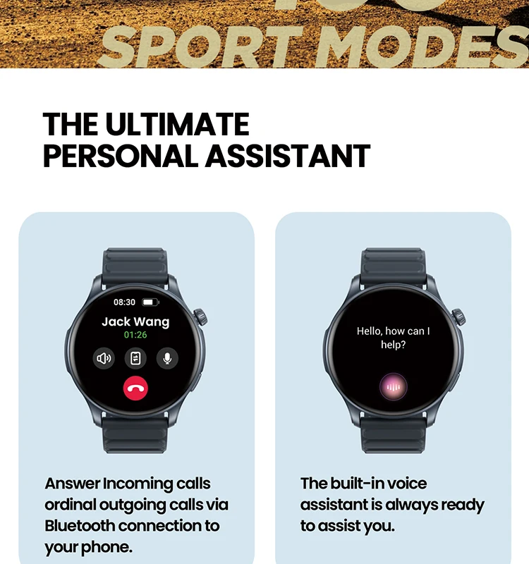 Zeblaze Btalk 3 Pro AMOLED Display Hi-Fi Bluetooth Phone Calls Health and Fitness Tracking Smart Watch