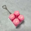 4 clés carrées roses