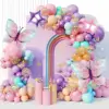 Kit ghirlanda palloncino rosa e viola 4
