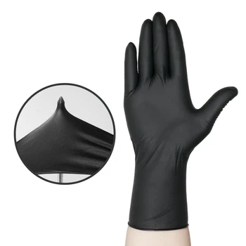 Black Nitrile Gloves China Factory Promotion black hospital nitrile gloves disposable powder free high quality nitrile gloves