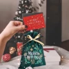 Green Christmas Gift Drawstring Bag