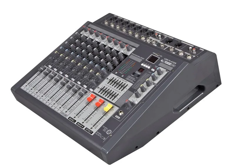 AW PMR-806D-USB 8 Channel Powered Mixer Black