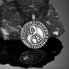 Silver pendant genuine leather cord necklace