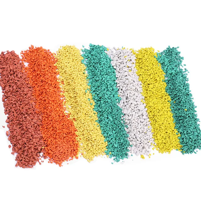 Factory price color wet sprayed EPDM rubber granules with multiple colors available