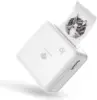 White Printer with 1 roll White Sticker Thermal Paper