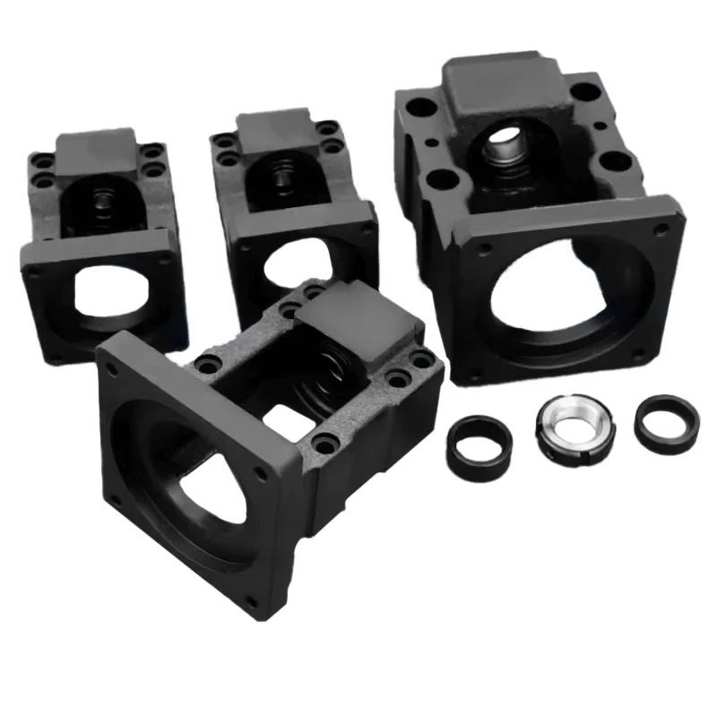 HD Cast Iron Motor Integrated Base Ball Screw Slide Module Bearing Support Base 57 Stepper 60 Servo Hm Stepper Reducer 100mm