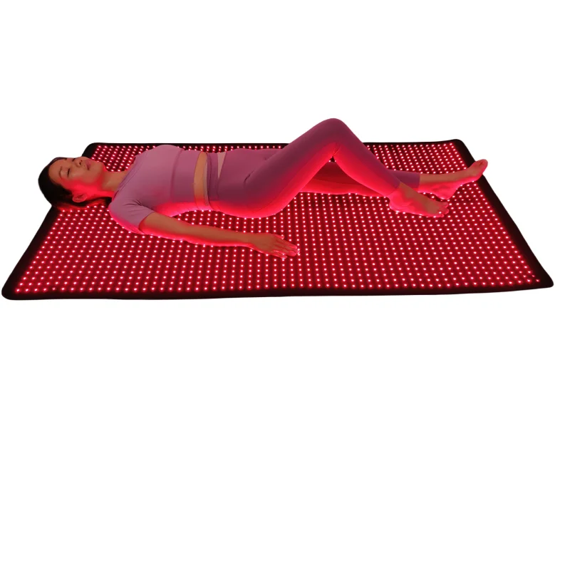 Shanglaite Large Size 35x70inch Red Light Therapy Mat 660nm 850nm LED Infrared Full Body Sauna Yoga Pad for Home Spa Clinic