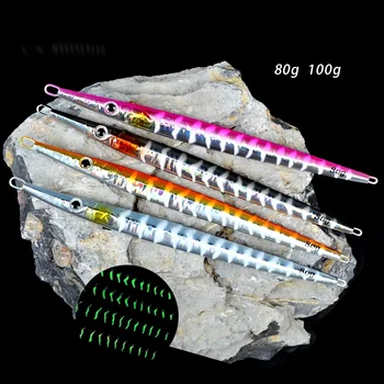 CHEERY 80g 100g Good Quality Deep Sea Metal Jig Lure Jigging Lure Saltwater Fishing Hard Bait – Metal Jig – view 5
