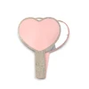 1 piece Pink heart shape mirror with rhinestone