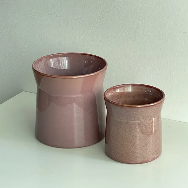 Modern Vintage Reactive Glazed Ceramic Flower Pot Jar Home Garden Planters Indoor Plants